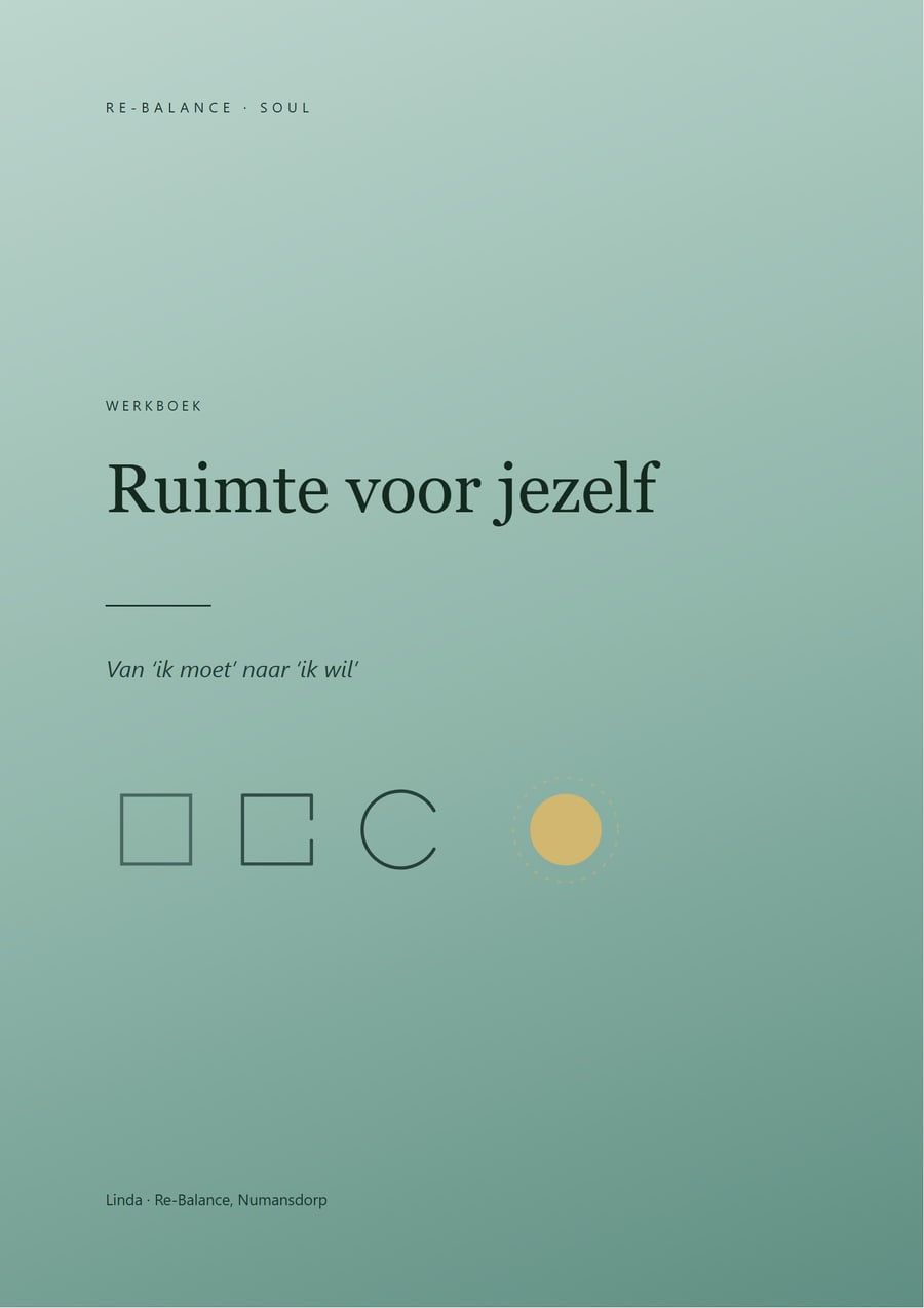 Omslag van het werkboek Ruimte voor jezelf